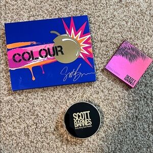 🌈 SCOTT BARNES Lot Colour Bomb Tequila Sunrise Palette Body Bling Platinum